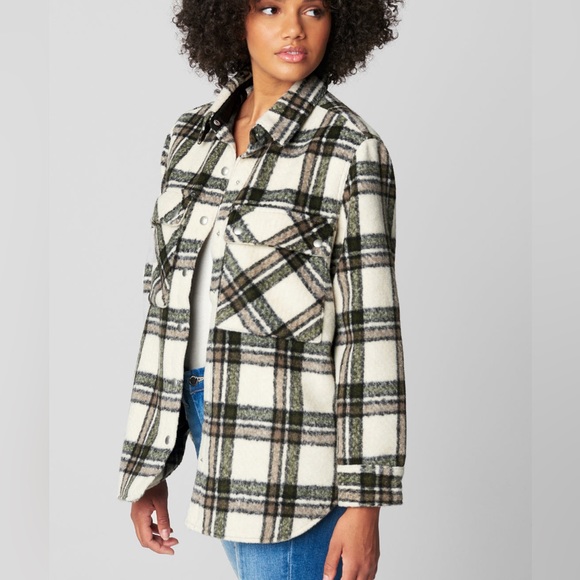 (A8) BLANK NYC Flannel Shacket in Outsider, Size Small, NWT - Picture 3 of 12